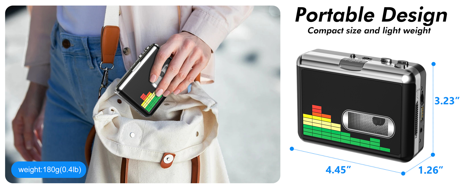 portable cassette tape player