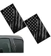 Zosgrew 2 PCS Car B Pillar Sticker, Personalized Aged American Flag Patriotic Decal, Waterproof C...