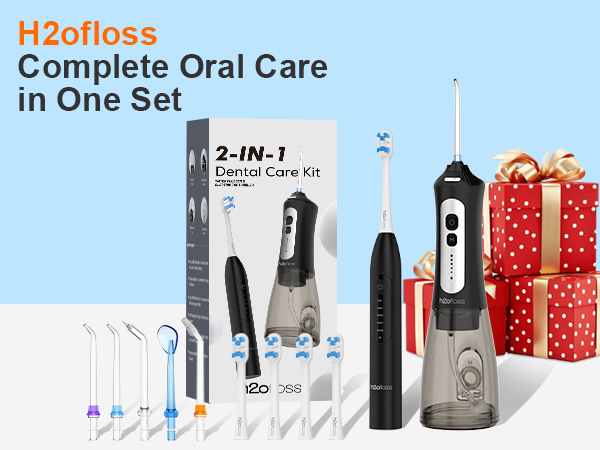 2 in 1 electric toothbrush and water flosser