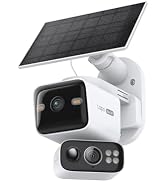 Tapo 2K Dual Lens Pan/Tilt Security Battery Camera Wireless w/Solar Panel, 165° Wide-Angle + 6mm ...