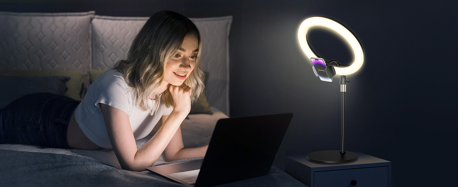 phone stand with light