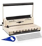 MAKEASY Binding Machine - Wire Binding Machine, 34 Hole, 15 Sheets Punch Capacity, Metal Book Mak...