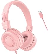 Cowyawn USB Type C Kids Headphones for School, Wired Toddler Headphones, 94dB Volume Limited, HD ...