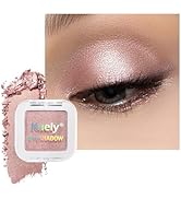 evpct Dusty Pink Champagne Single Eyeshadow Palette, Rose Gold Ice Pink Nude Glitter Cream Eye sh...