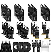 45PCS Oscillating Saw Blades Kit, Premium Multitool Blades for Wood Metal Plastics, Oscillating T...