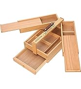 MEEDEN Artist Supply Storage Box - Portable Foldable Multi-Function Beech Wood Artist Tool &amp; Brus...