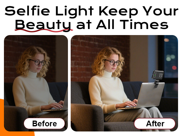 light attachment for iphone phone led light clip streamer camera light