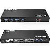 WAVLINK USB C Universal Docking Station, 15-in-1 Ultra 5K Dual 4K HD Multiple-Display Dock with 2...