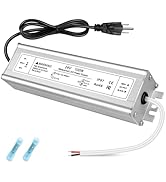 24V 100W LED Power Supply, IP67 Waterproof LED Driver, AC 90V-130V to DC 24 Volt 4.2A Converter, ...