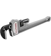 HAUTMEC 14 Inch Aluminum Straight Pipe Wrench, Adjustable Plumbing Wrench, 2" Jaw Capacity, Heavy...