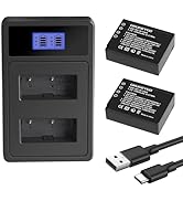 GKUGEYGO NP-W126 NP-W126S Battery and Charger,2-Pack Replacement Battery Compatible with Fujifilm...