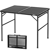 VILLEY Camping Table, 3ft Grill Folding Table with Aluminum Adjustable Legs, Portable Lightweight...