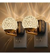 L LOHAS LED Night Lights Plug Into Wall 2 Pack,Dusk to Dawn Sensor,10-Color RGB Dimmable Night Li...