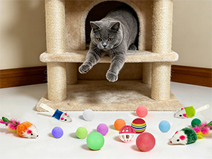 cat balls with bells