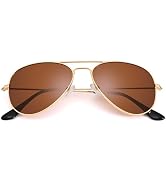 Pro Acme Classic Polarized Aviator Sunglasses for Women Men, Lightweight Metal Pilot Frame UV400 ...