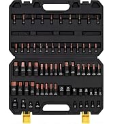 66-Piece Torx Bit &amp; Hex Bit Socket Set: Premium CR-V &amp; S2 Alloy Steel, Star Tamper Proof T8-T70 &amp;...