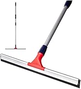 DSV Standard Professional Telescopic Stainless Aluminum Floor Scrubber Squeegee | 30” – 57” | Sol...