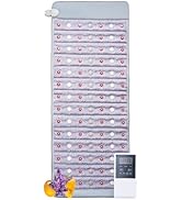 VEVOR Far Infrared Heating Pad, Amethyst Heating Pad with Jade &amp; Tourmaline Stones, 660nm Photon ...