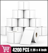 2.25&amp;#34; x 4&amp;#34; Direct Thermal Labels