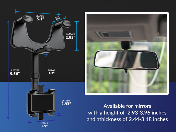 SXhyf Rear View Mirror Phone Holder