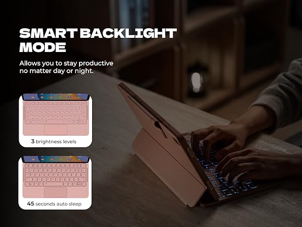 Dexnor for Samsung Galaxy Tab A9+ Plus Keyboard Case Ultra-light Magnetic Folio Keyboard Cover