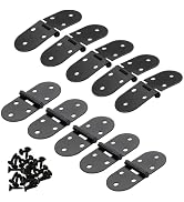 10 Pcs Black Folding Hinges|180 Degree Butt Hinge|Sewing Machine Table Flip Top Hinge| Cabinets C...
