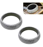 Foelony 2 PCS Exhaust Manifold Gaskets, 2.36"/60mm Graphite Exhaust Donut Gasket Seal Ring, Preve...