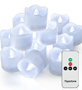 cold white remote tealights with timer