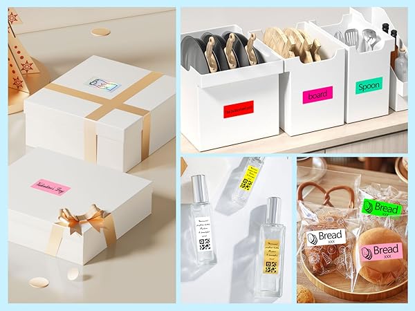 Label Tape Compatible with D30 Label Printer, Suitable for Home, School, Black on White, Roll label