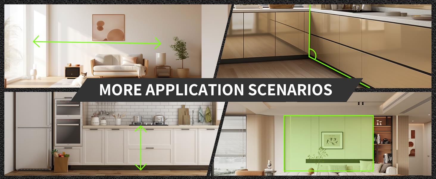 Supports versatile measurement scenarios for home renovation and interior design.