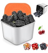 Rinwoc 3-pack 6 oz Stainless Steel Snack Containers for Kids, Small Snack Pack Containers with Li...