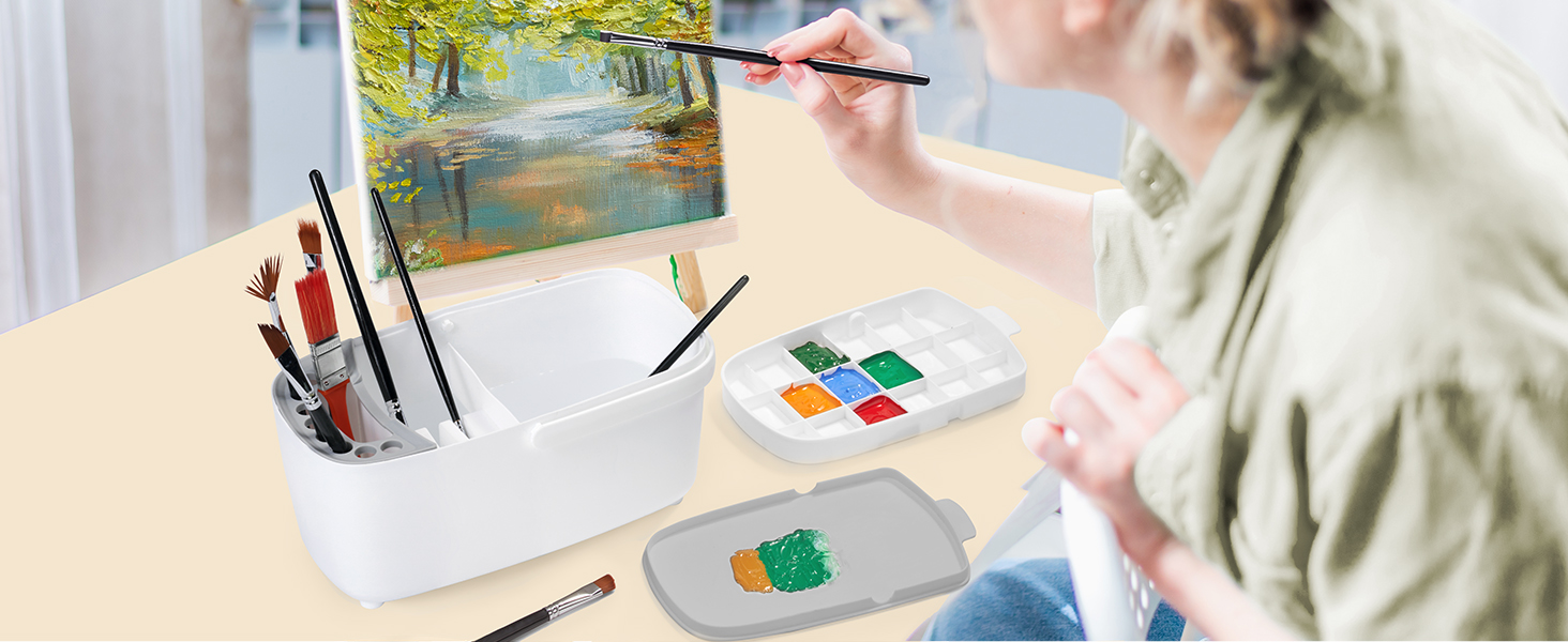 paint brush holder/cleaner