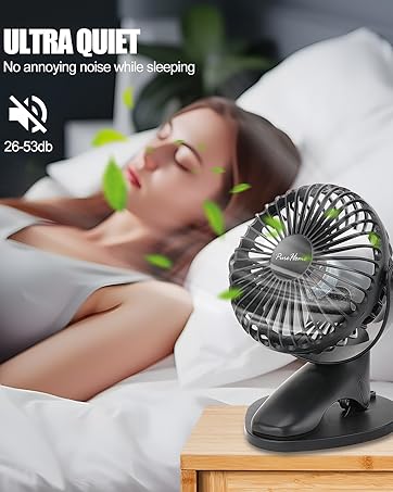 Portable Clip Fan with USB &amp; Battery Powered