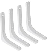 SAYAYO Metal Shelf Brackets, 8 x 6 Inch Heavy Duty L Angle Brackets Shelf Hardware Decorative Wal...