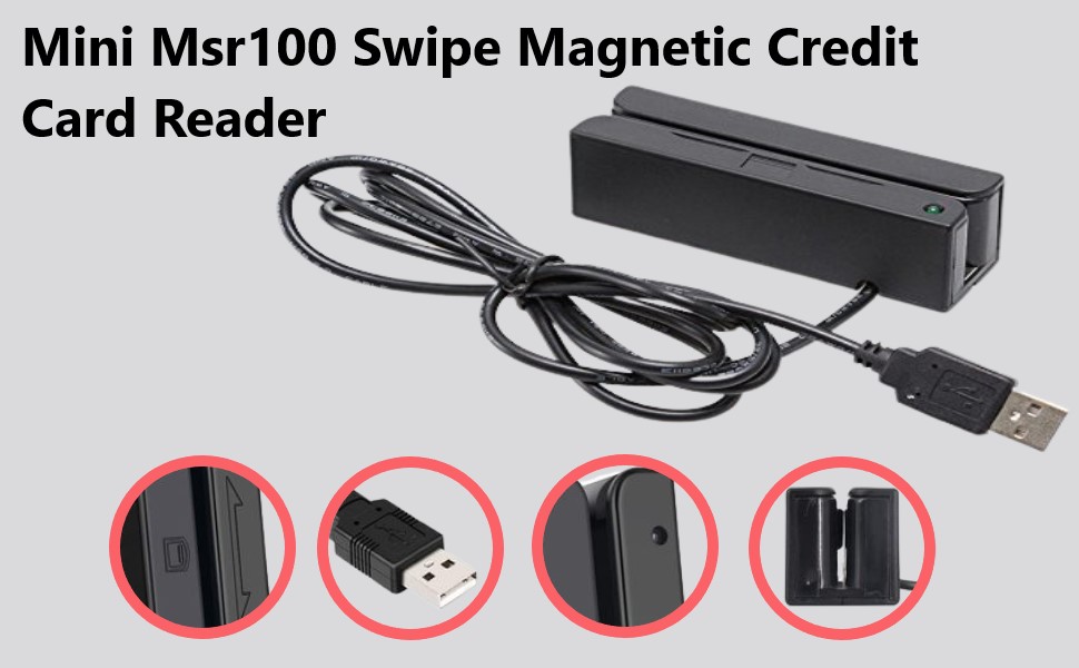 mini msr100 swipe card reader