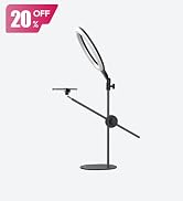 ULANZI Overhead Phone Mount Tripod with Light, 3500k-6500K 10" Desk Ring Light with Stand and Pho...