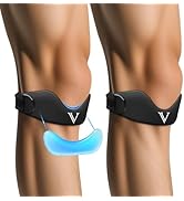 JHVW Patellar Tendon Support Strap, 2 Pack Knee Brace for Women Men, Adjustable Knee Band Strap f...