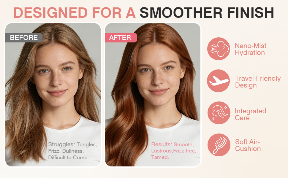 Electric Spray &amp;amp; Massage Hair Brush