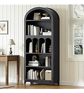 HOOBRO Arched Bookshelf, 70.9" Tall Arch Bookcase with Storage, 5-Tier Farmhouse Book Shelf, Mode...