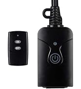 HBN Outdoor Indoor Wireless Remote Control 3-Prong Outlet Weatherproof Heavy Duty 15 A Compact 1 ...