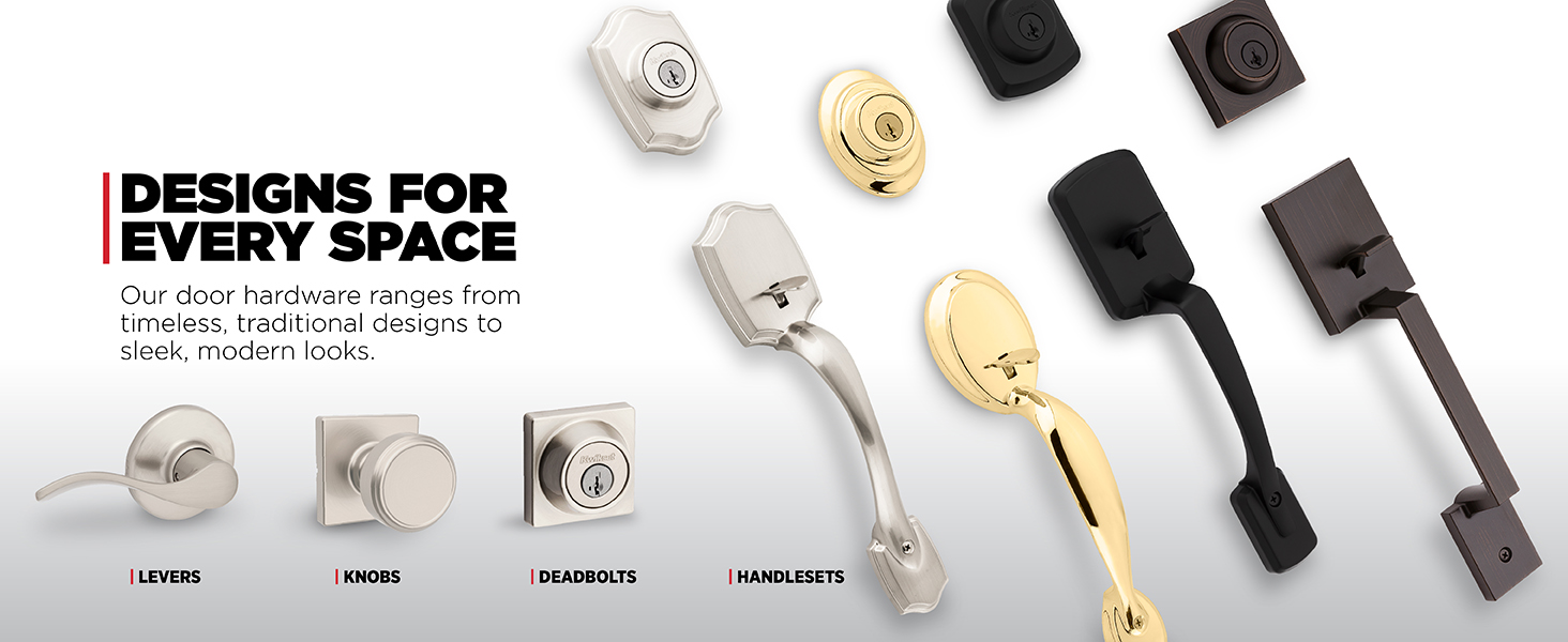 Our door hardware ranges from timeless, traditional designs to sleek, modern looks.