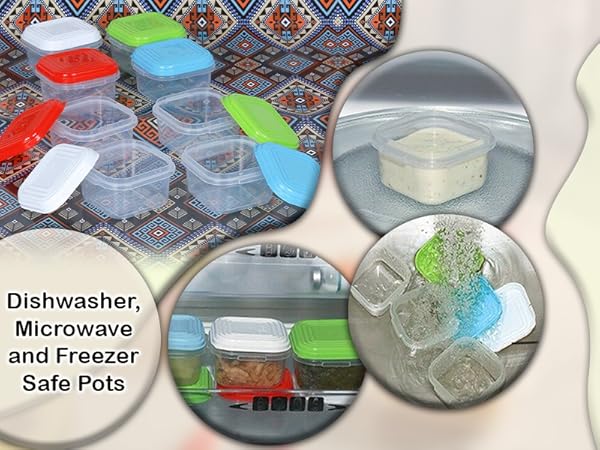 120ml,small,food,snack,pots,storage,containers,freezer,microwave,dishwasher plastic,tubs,airtight