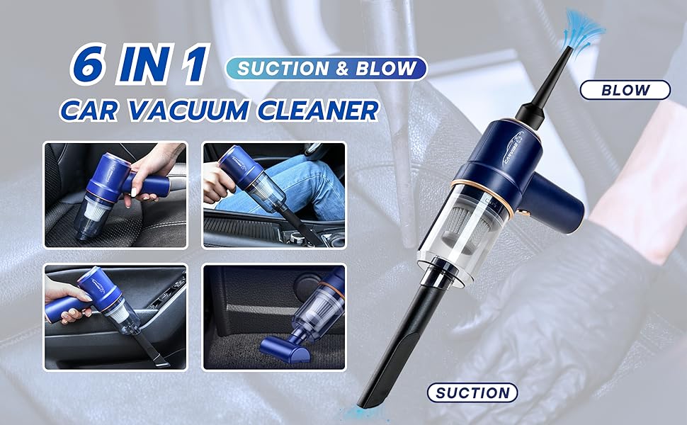 6 in 1 Car Vacuum Cleaner