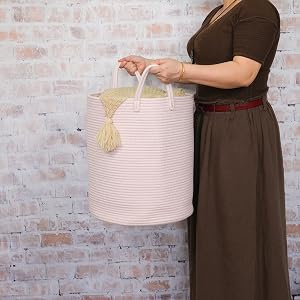 pink tall basket