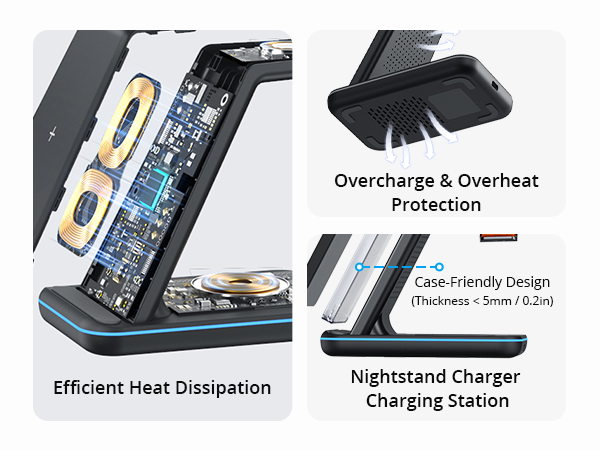 Wireless charger for Samsung multiple devices