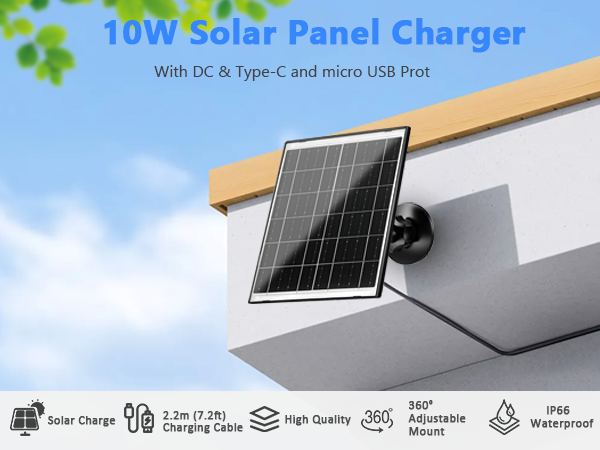 10W solar panel charger