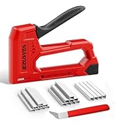 EZUVITA Light Duty Staple Gun for Wood, Red Upholstery Staple Gun Kit with 2000pcs JT21 Staples 1...