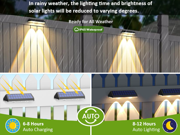 fence lights solar powered