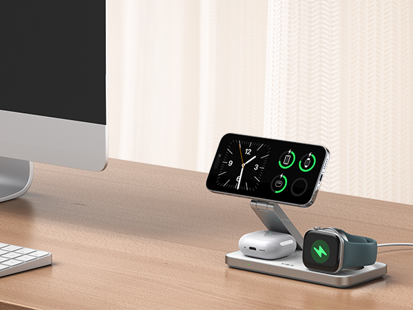 foldable 3 in 1 wireless charging station