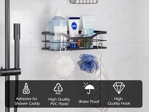 adhesive shower caddy